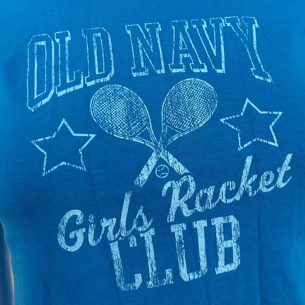 🦋 5/$25 - Old Navy Girls Racket Club Tee - Size XL - VTG Summer 2005 Collection - Picture 7 of 14